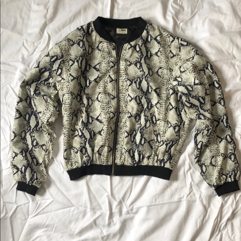 Vintage snakeskin bomber jacket